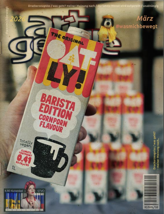 Titelbild März 2026, eine Menge Milchersatz gleich Cornporn